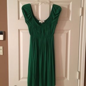 Bright green knit dress